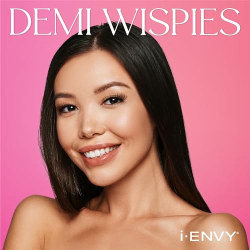 3 Pack Demi Wispies False Eyelashes - Natural, Fluffy, Reusable Human Hair Lashes
