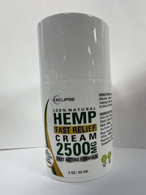 Eclipse Hemp Cream 4 oz (2 Pack) - Made in USA with Arnica & Natural Hemp Extract