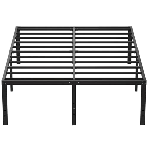 EMODA 20 Inch Tall Full Size Bed Frame with Large Storage Space - Includes Variation Full