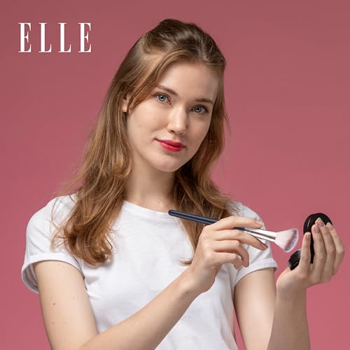 ELLE - Professional Eye & Face Set, Soft Synthetic Bristles, Travel-Friendly, 10-Piece