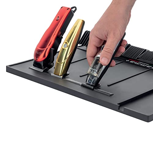 Magnetic Barber Mat and Station Organizer - Black | Hair Tool Storage & Anti-Slip Surface