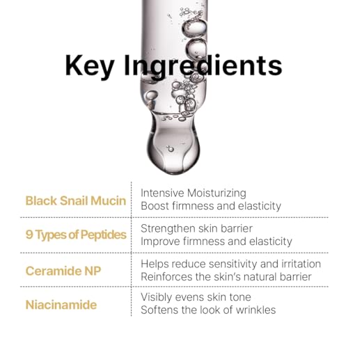 Black Snail & Peptide Toner for Skin Elasticity & Glow - Korean Skincare