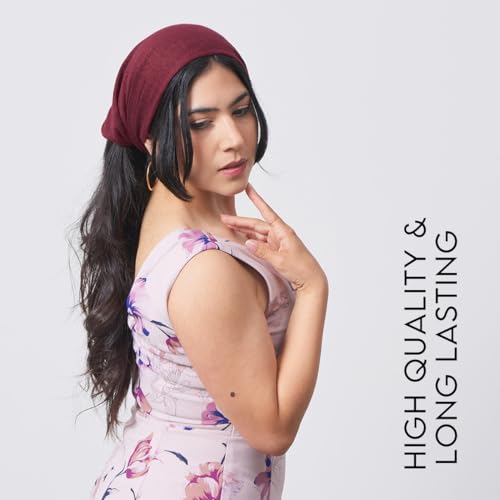 Burgundy Linen Head Band for Women and Men - Stylish & Comfortable Headwrap - 1 Pack