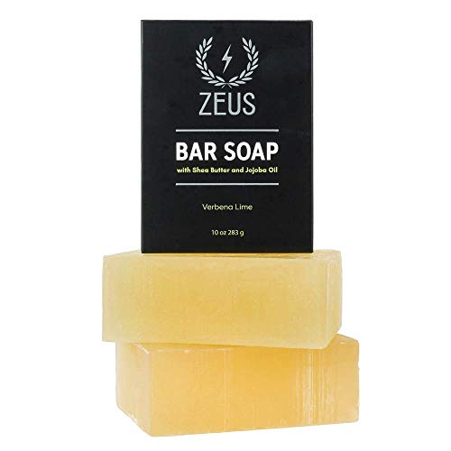 ZEUS Natural Hydrating Body & Face Wash Bar 2 Pack - Verbena Lime