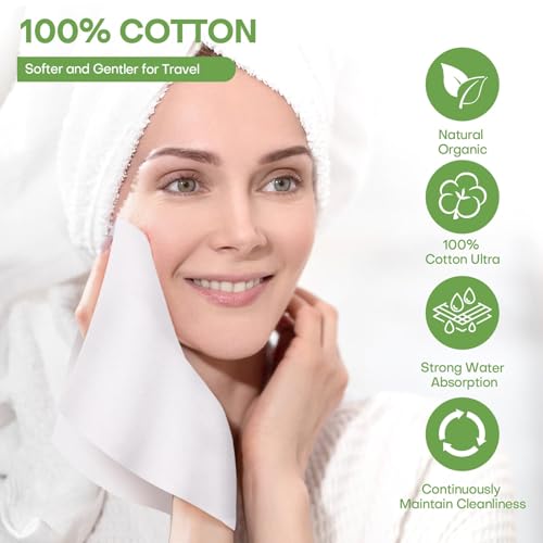 100 Pack Compressed Disposable Face Towels - Travel, Gym, Camping