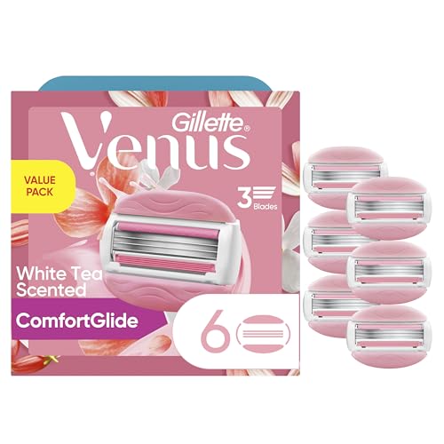 Gillette Venus ComfortGlide White Tea Razor Blade Refills - Pack of 6