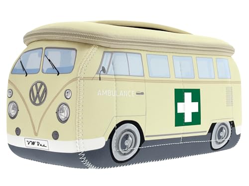 BRISA VW T1 Bus Camper Toiletry Bag - Small 9.1 x 4.3 x 3.1 Inches, Water-Resistant