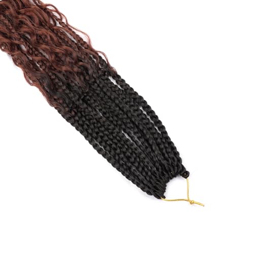 24 Inch Bohemian Box Braids Crochet Hair - 8 Pack, 1b/33/30 for Women