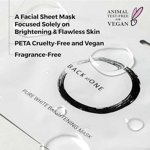 Pure Brightening Facial Sheet Mask Infused with Probiotics, Rice Water and Niacinamide (Pack of 10)