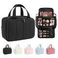 SODEER 11L Large Puffy Waterproof Toiletry Bag for Women Travel Makeup Organizer Black
