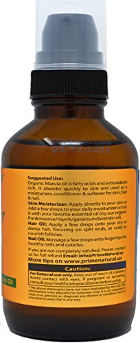 Organic Marula Oil 4oz - Cold Pressed, Pure Skin & Hair Nourishing Oil