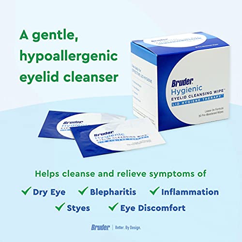 Eyelid Cleansing Wipes Pack of 2 - Rinse-Free Exfoliating & Oil Removal