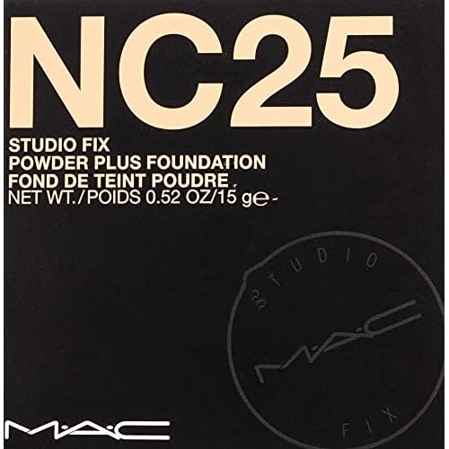 MAC Studio Fix Powder Plus Foundation for Women, NC25, 0.52 Ounce