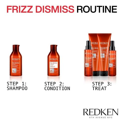 Redken Frizz Dismiss Instant Deflate Oil-In-Serum 4.2 Fl Oz - Sulfate-Free Anti-Frizz Hair Oil