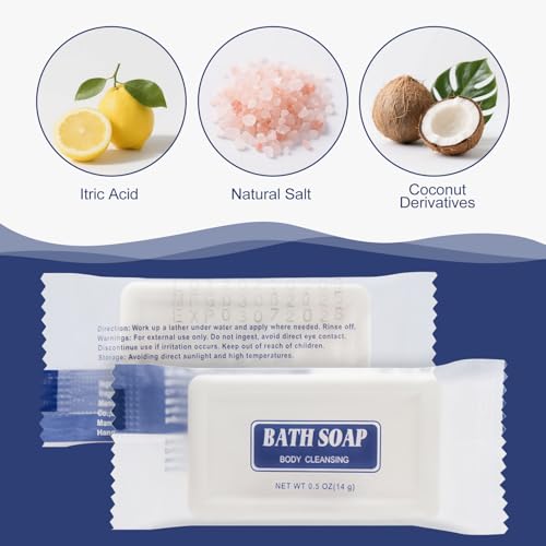 100 Pack Travel Size Bar Soaps - Individually Wrapped Hotel & Travel Essentials