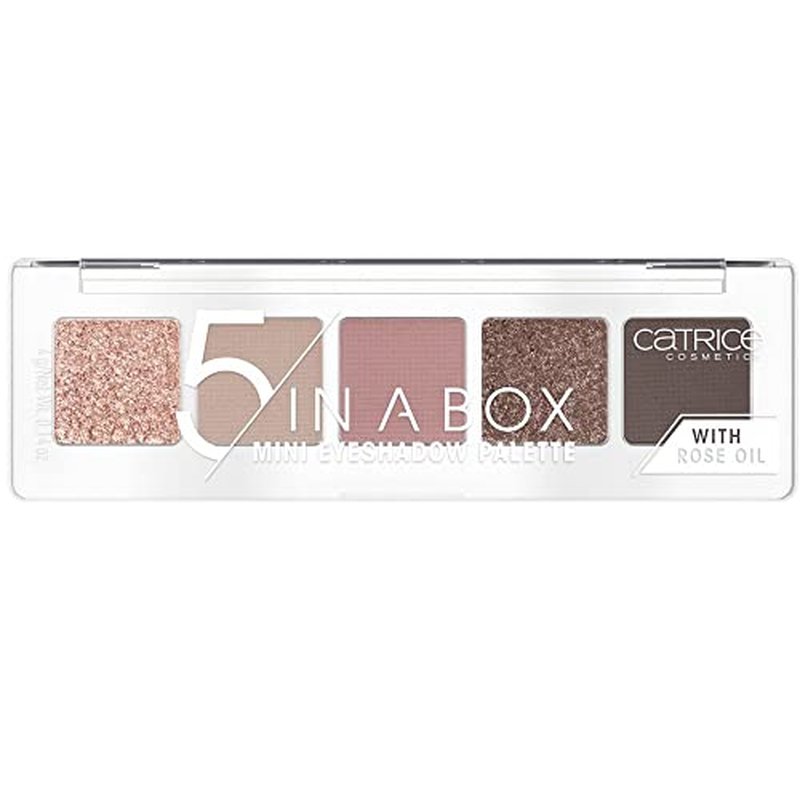 5 In A Box Mini Eyeshadow Palette 020 soft rose look