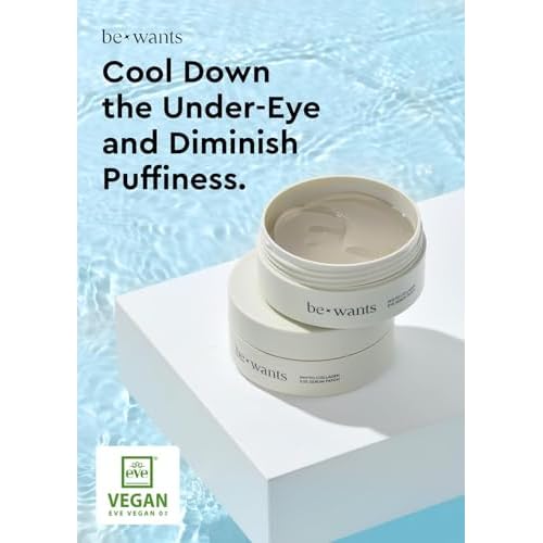 bewants Under Eye Patches for Puffy Eyes, Korean Under Eye Mask with Vegan Collagen and 71.9% Bamboo Water, Patches for Dark Circles and Cooling, 120 pieces