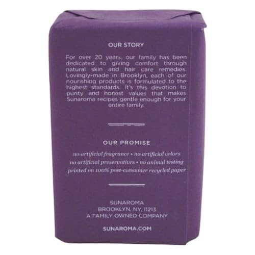 Sunaroma Soap Bar Lavender Shea + Vitamin E Oil 8 Ounce (Pack of 2)