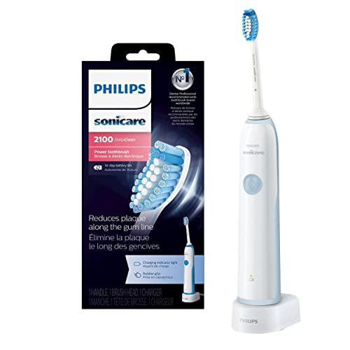 Philips Sonicare 2 Series Plaque Control Rechargeable Electric Toothbrush - White/Blue, 1 Pack
