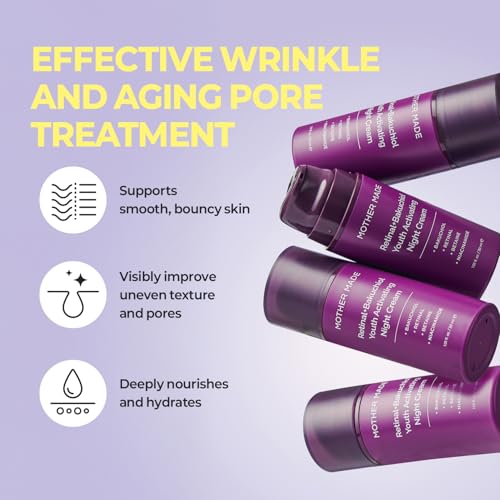 Retinol & Bakuchiol Night Cream for Firming & Wrinkle Reduction - 1 Fl Oz