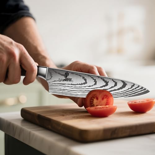 16-Piece Japanese Steel Kitchen Knife Set with Wooden Block