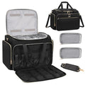 MONSTINA Hairstylist Travel Bag, Extral Large Hairdressing Bag Hair Tools Travel Case with Adjustable Dividers Professional Beauty Hairdresser Accessories Bags for Barber Heat Insulation