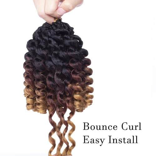 8 Inch Wand Curl Hair Extensions - 5 Packs of Synthetic Crochet Braid - Jamaican Bounce