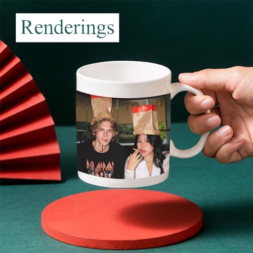 Round 11oz Sublimation Coffee Mug Set - White Ceramic Cups for Customization