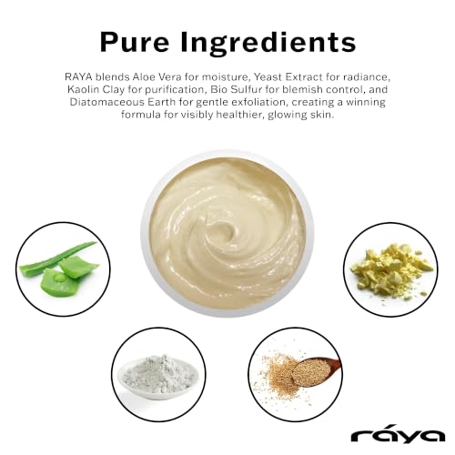 Raya Bio-Sulfur Masque Facial Clay Mask for Oily Skin with Vitamin B - Pore Purifying