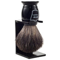 Parker Black Badger Shaving Brush 22mm Knot | Resin Handle for Grip & Balance | Builds Rich Lather with Soaps or Creams | Handcrafted by Master Brushmakers | Essential Wet Shaving Tool | Iconic Brand