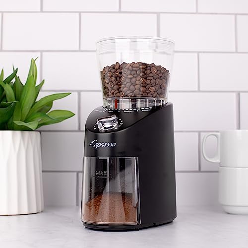 Black Conical Burr Coffee Grinder 11 oz Pack of 1 - Infinity Plus