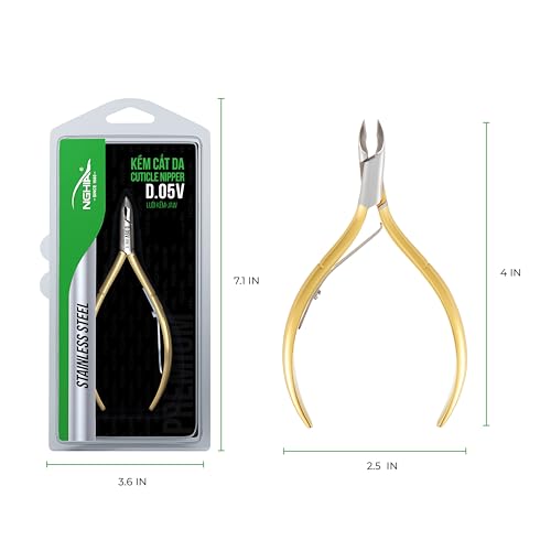 NGHIA Premium Cuticle Nipper D-05V-14 Stainless Steel Professional Nail Tool