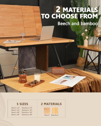 Butcher Block Countertop - 24 x 25 x 1.2 in Solid Bamboo, Cut-to-Fit, Natural Finish