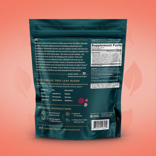 Longevity Blend Loose Leaf Tea - Organic Fruit Tree Leaf Infusion 30 Servings