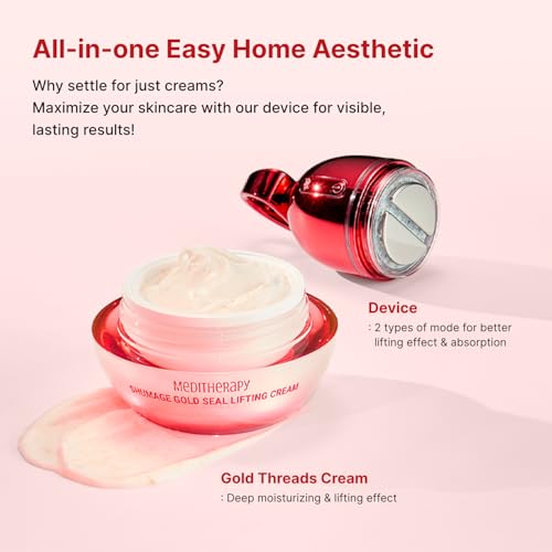 Moisturizing Face Lift Cream & Microcurrent Device Set - Hydrating & Tightening for Sagging Skin - All-in-One Anti-Aging Skincare - 1.69 Fl Oz - Variation of THIS Listing