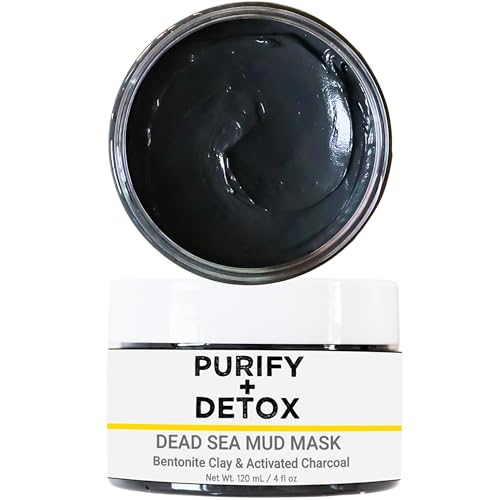 Doppeltree Activated Charcoal Mud Mask with Bentonite Clay for Men and Women - Toning Treatment to Manage Blackheads and Minimize Pores for Clearer Skin - Ideal for Acne-Prone, Oily & Combination Skin