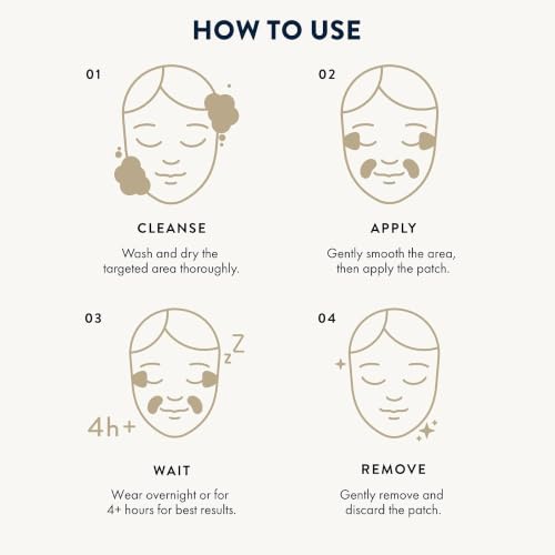 K+ Korean Wrinkle Patches for Forehead & Eyes, 60 Count - Anti-Aging Night Mask
