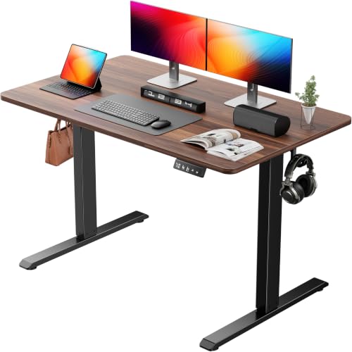 Adjustable Standing Computer Desk 48x24 Inches with Memory Presets - Electric Sit-Stand Workstation