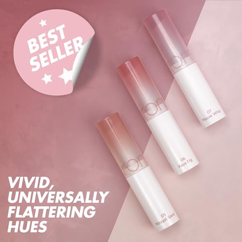 rom&nd Glasting Melting Balm Trio | Hydrating Lip Balm Set for Crystal Shine & Vivid Daily Colors | Non-Sticky, Gentle Formula for Plump, Dewy Lips | #05 Nougat Sand, #06 Kaya Fig, #07 Mauve Whip