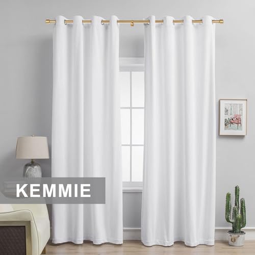 Heavy Duty Extendable Curtain Rod 1 1/8 Inch Diameter - Warm Gold, 144-240 Inches