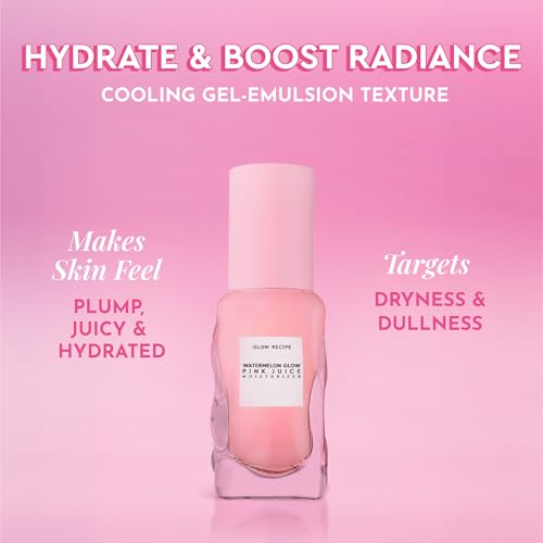 Travel Size Pink Juice Water Gel Moisturizer for Oily Skin - Hyaluronic Acid, Korean Glass Skin Care, 0.84oz