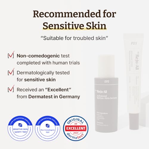 Dr. Reju-All Repair & Tone Duo: Advanced PDRN Rejuvenating Cream + Advanced Retino-Mela Serum - Face Moisturizer & Retinol Serum for Firming & Smooth Skin, Korean Pharmacy Anti-Aging Skin Care