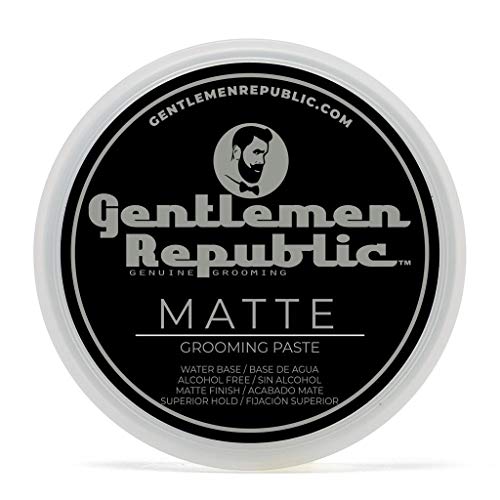 Men's Matte Hair Paste - Strong Hold, Water-Based, 8oz - Gentlemen Republic