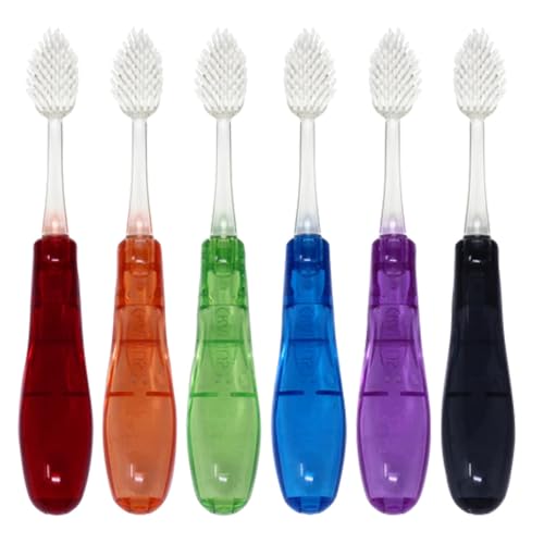 Travel Toothbrush Set with Replaceable Heads - 6 Assorted Color Packs