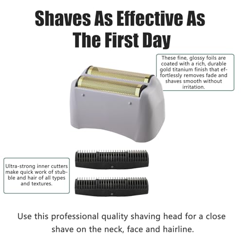 Sacumea Golden Replacement Foil Pack for Andis TS-1 TS-2 Shaver - 3 Pack