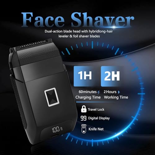 Men's 4-in-1 Grooming Kit Beard Trimmer Nose Ear Hair Clipper Waterproof