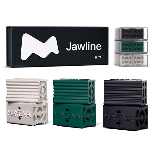Mayena Jaw Exerciser Elite | Heavy-Duty Jaw Exerciser Set | 3 Resistance Levels (6 pcs) | Maximum Resistance Silicone Jaw Trainer for Advanced Users | Targets Masseter Muscles, Defines Jawline