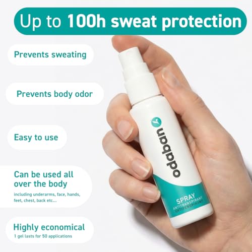 Odaban Antiperspirant Spray 1.01 Fl Oz - Clinical Strength Hyperhidrosis Treatment, Fragrance-Free