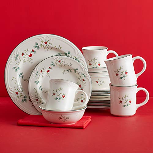 Winterberry 16-Piece Dinnerware Set for 4 - Holiday & Everyday Use
