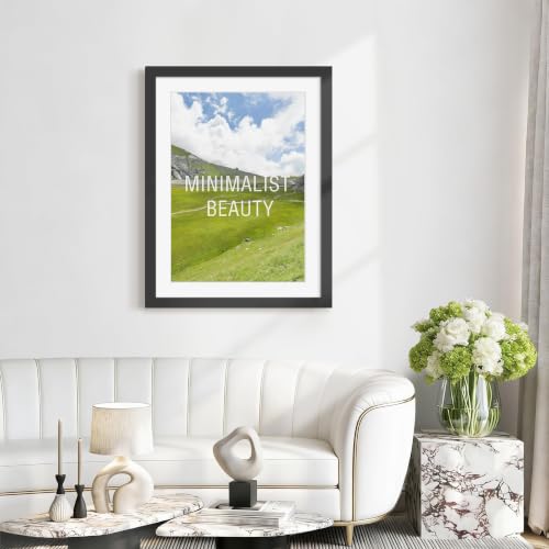 Picrit 24x32 Black Poster Frame 3 Pack - Wall Mountable Art Frames for Photos
